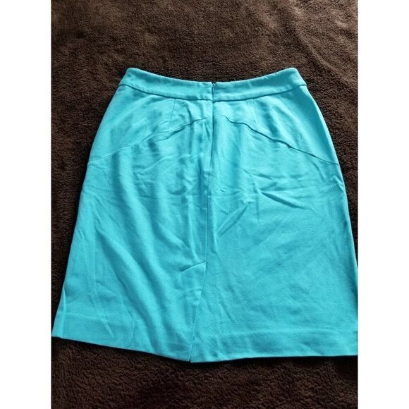 GRACE ELEMENTS Knit Pencil Skirt Turquoise Blue Women’s SZ 31" Waist - Picture 2 of 8